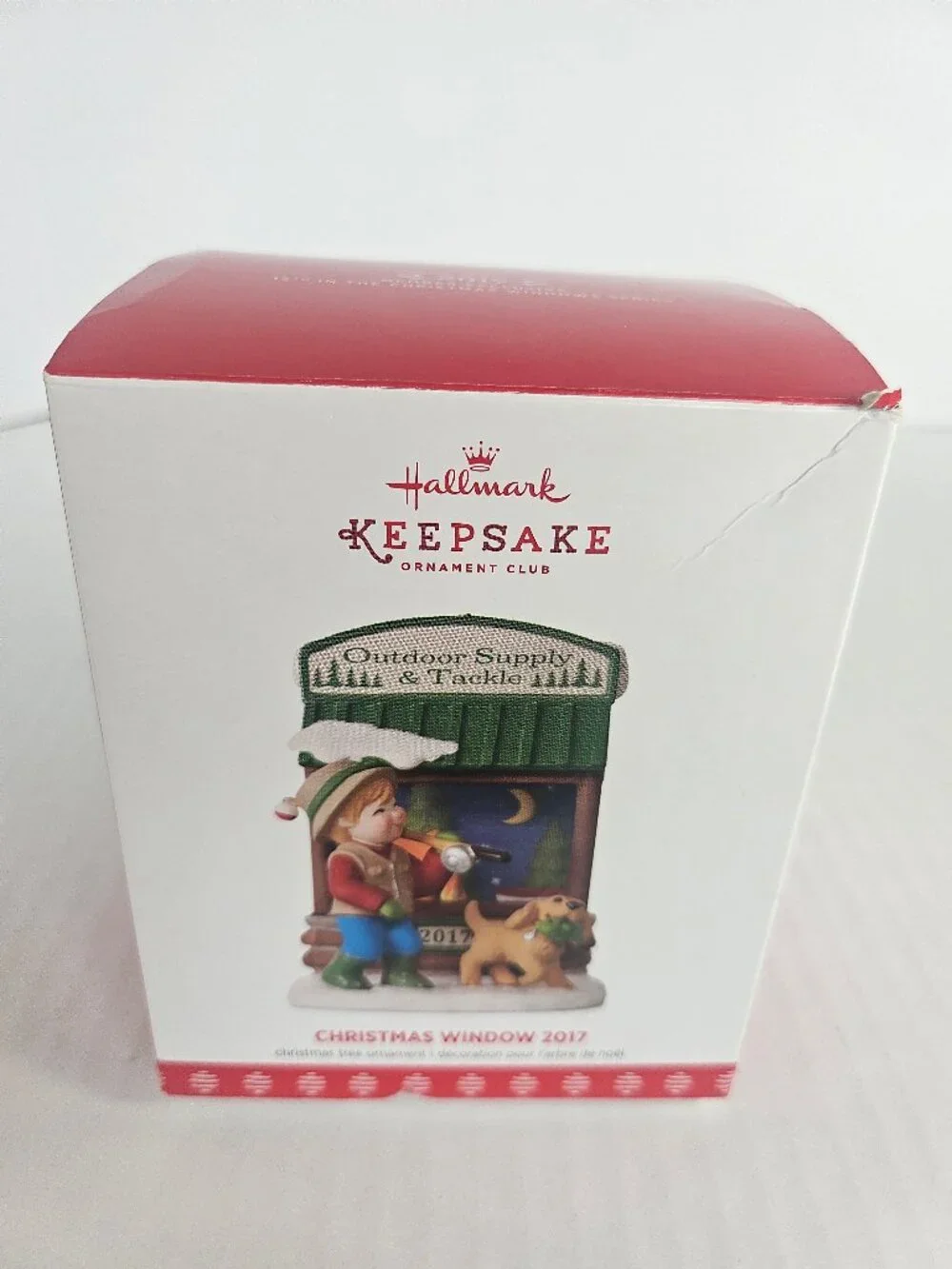 2017 Hallmark Christmas Window #15 Tackle Shop Club Exclusive Ornament QXC5015